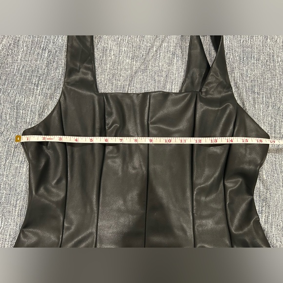 Fate Black Faux Leather Dress - Picture 8 of 11